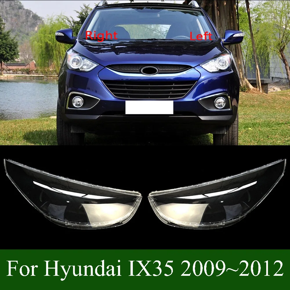 

For Hyundai IX35 2009~2012 Car Accessories Transparent Lampshade Headlamp Cover Lamp Shade Headlight Shell Lens Plexiglass