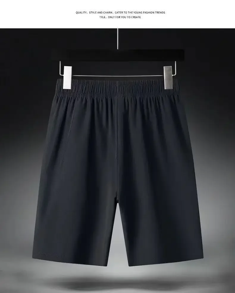 Sommer Herren Shorts Eisseide Laufshorts Gym Sport Shorts Schnelltrocknend Atmungsaktiv Strand Kurze Hose Fitness Jogging Coole Lässige Sportbekleidung – Detail 14