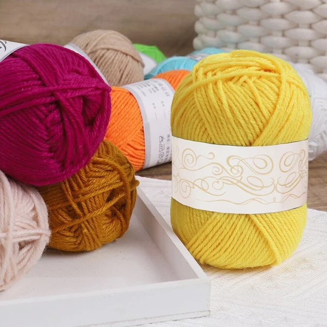 12pcs Multicolor Yarn Knitting Supplies , Crochet Craft For Crocheting And Knitting Yarn Starter Kit For Beginners