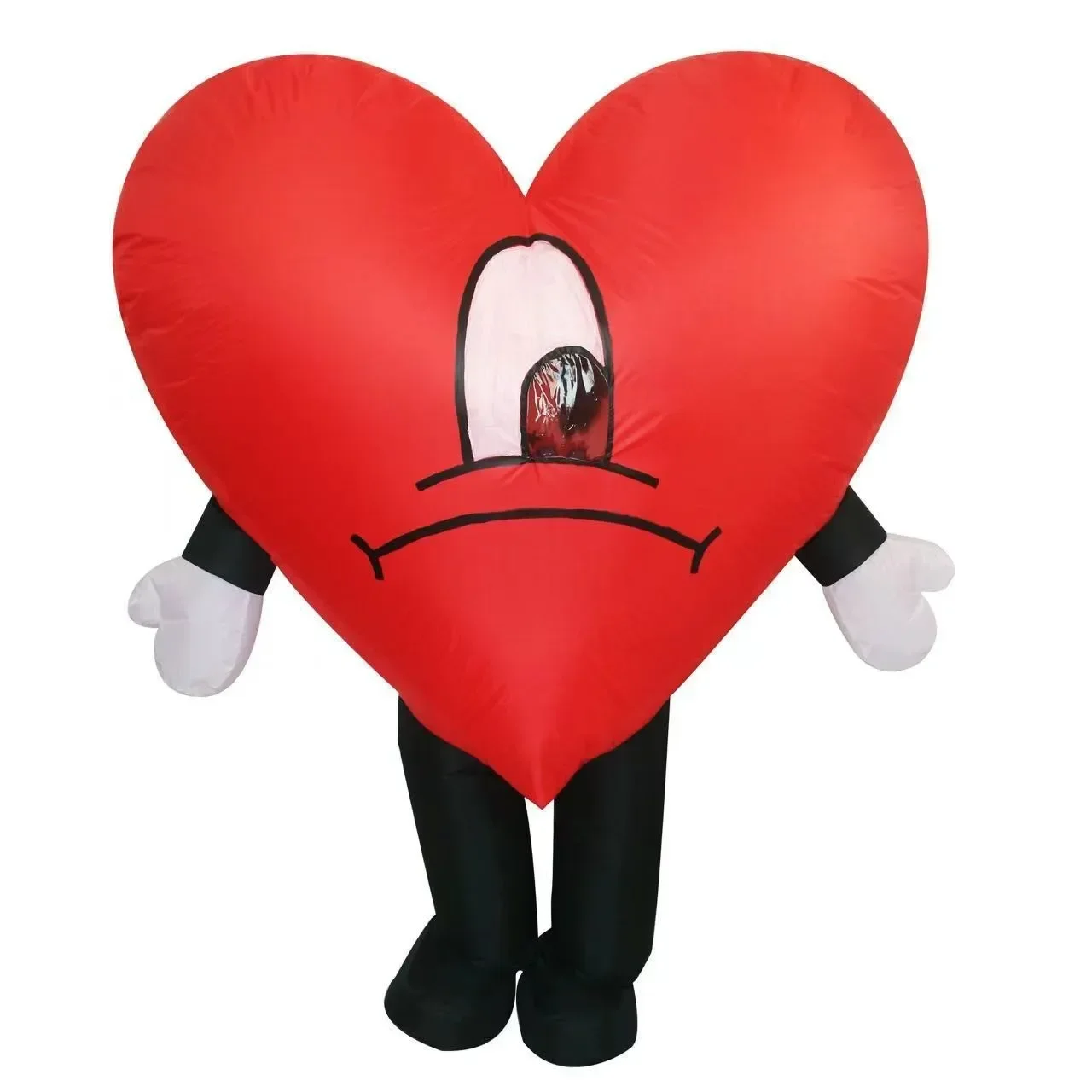 

Inflatable Red Love Heart Costume Blow Up Suit Mascot Costume Fun Adult Halloween Costume Valentines Christmas Party Cosplay