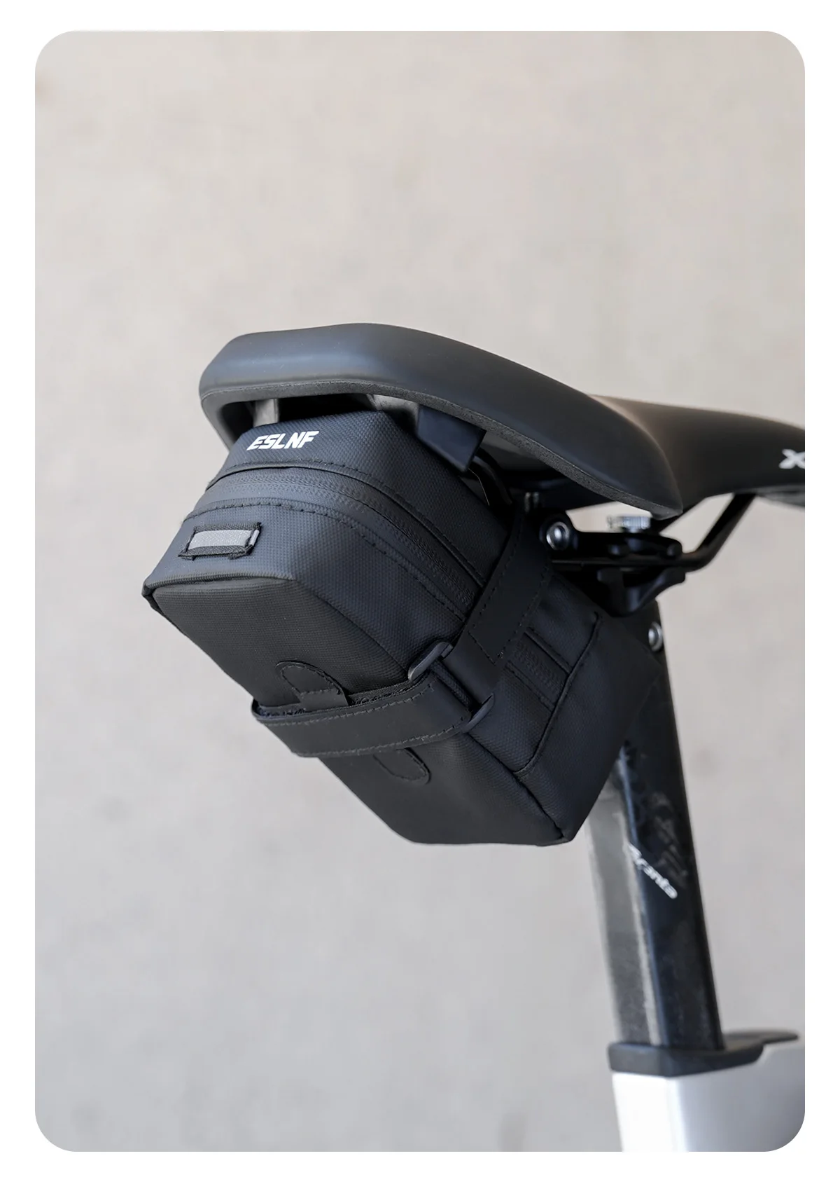 ESLNF Wasserdichter Fahrradsattel Fahrrad unter der Sitztasche Fahrrad Mini Hinten Schwanz Sattelstütze Satteltasche Fahrrad für Fahrrad – Detail 3