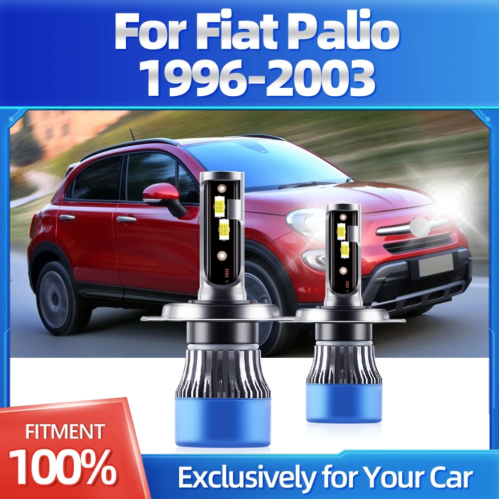 

KINGSOFE 2X LED Headlight H4 6500K High Low Light Bulbs Super Lights Waterproof 50000 Hours Life Time For Fiat Palio 1996-2003