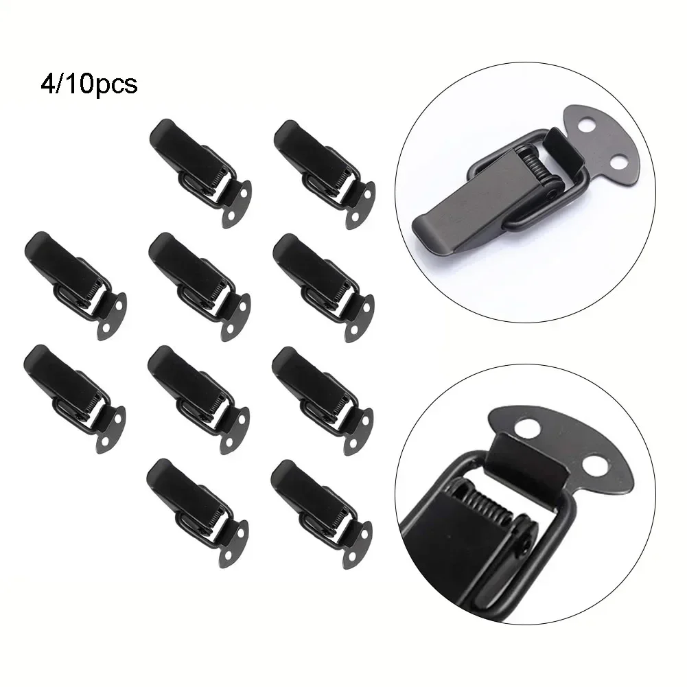 Toggle Latches Spring Loaded Clamp Clips Case Box Latch Catch Hinge Snap Closure Crate Lock Spring Locks Wooden Box Hasp 4/10pcs furniture hardware,toggle latches