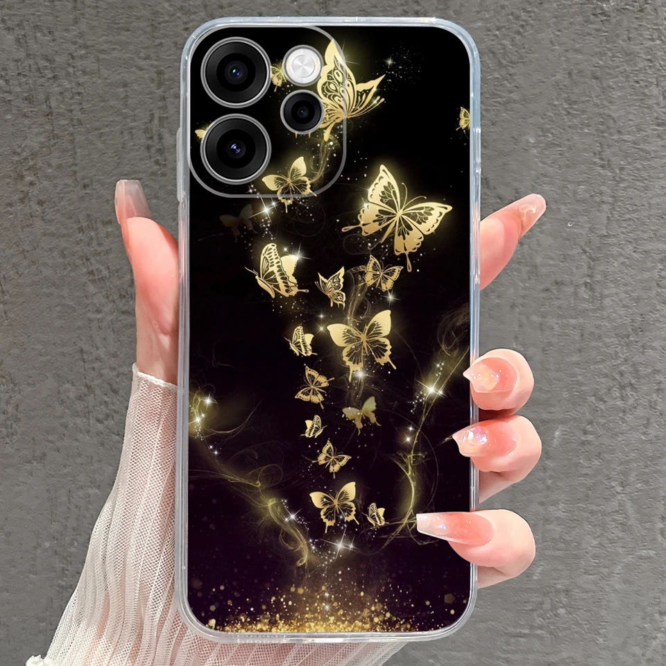 Cartoon Cat Astronaut Minimalist Soft Clear Phone Case