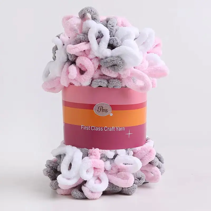 100g Donut Braided Ear Yarn Bulky Yarn Finger Knitting Chunky Yarn Diy Looped Velvet Hand-woven Sewing Supplies 6