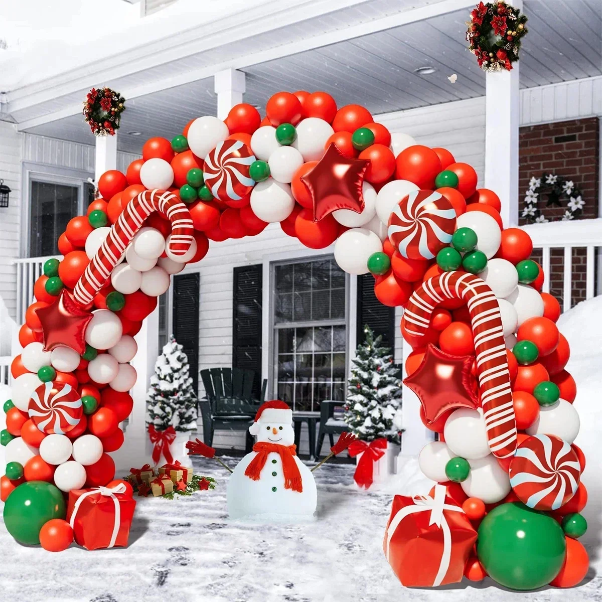 Kit Arco di Palloncini Natalizi da 100 pezzi, con accessori e decorazioni