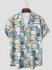 Unisex Fashion Men's Cute Cat Print Casual Daily Wear 3D Printing Short Sleeve Shirt Fashion Hawaiian Shirts For Men Harajuku 2