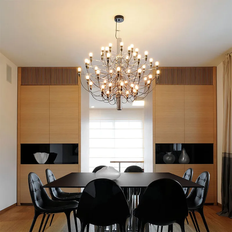 

Vintage LED Chandeliers Creative Candle Italian Design Hanging Pendant Light Living Dining Room Hall Decor Suspension Luminaire