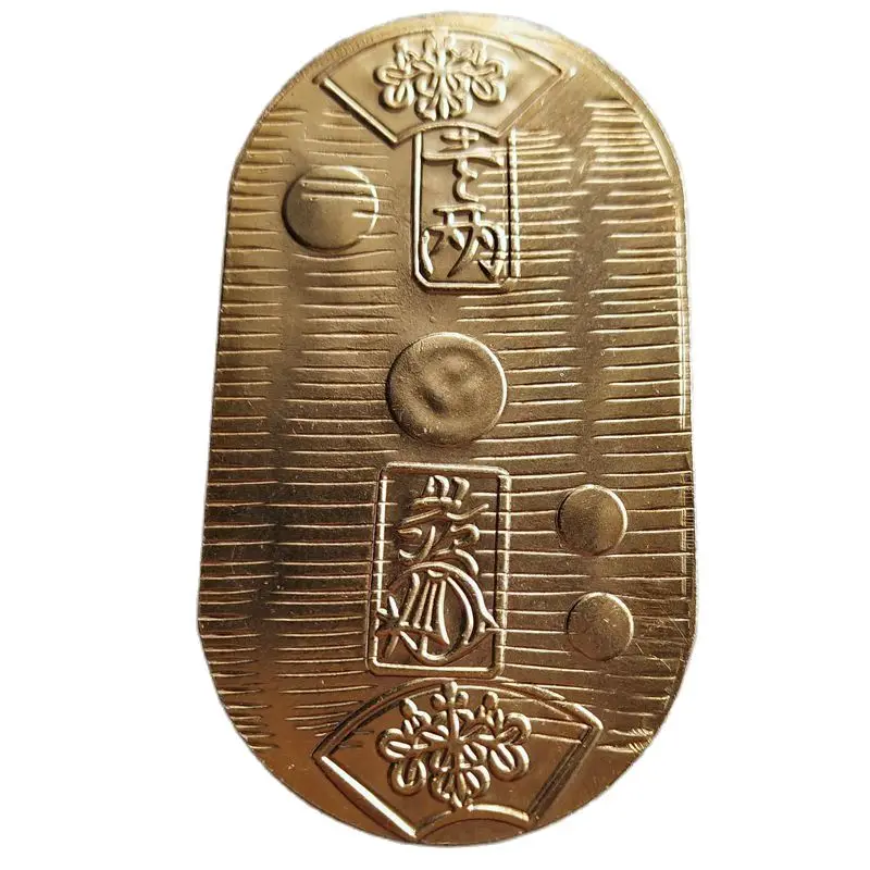 

Japan 1 kopan gold plated coin copy 1 Ryō "Tenpō Koban"