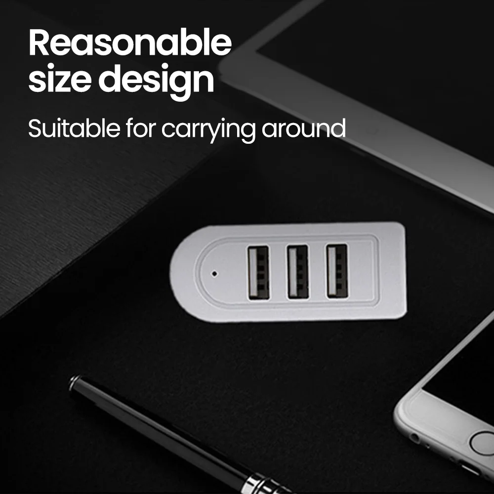 Multi-Port USB Cable Extension Charger Wire 3 in 1 Hub Adapter USB Charger Charging Converter 0.3M/1.2M