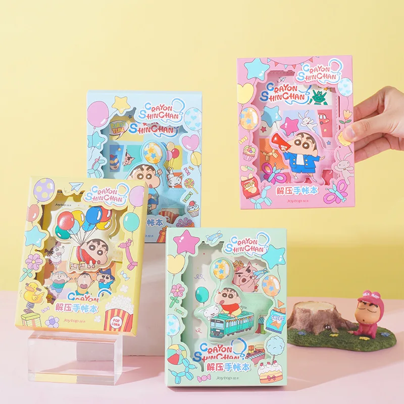 

Kawaii Мультфильм Crayon Shin Chan магнитная пряжка книжка A6 цветная страница аниме студент офис память ежедневные записи прекрасный для девочек