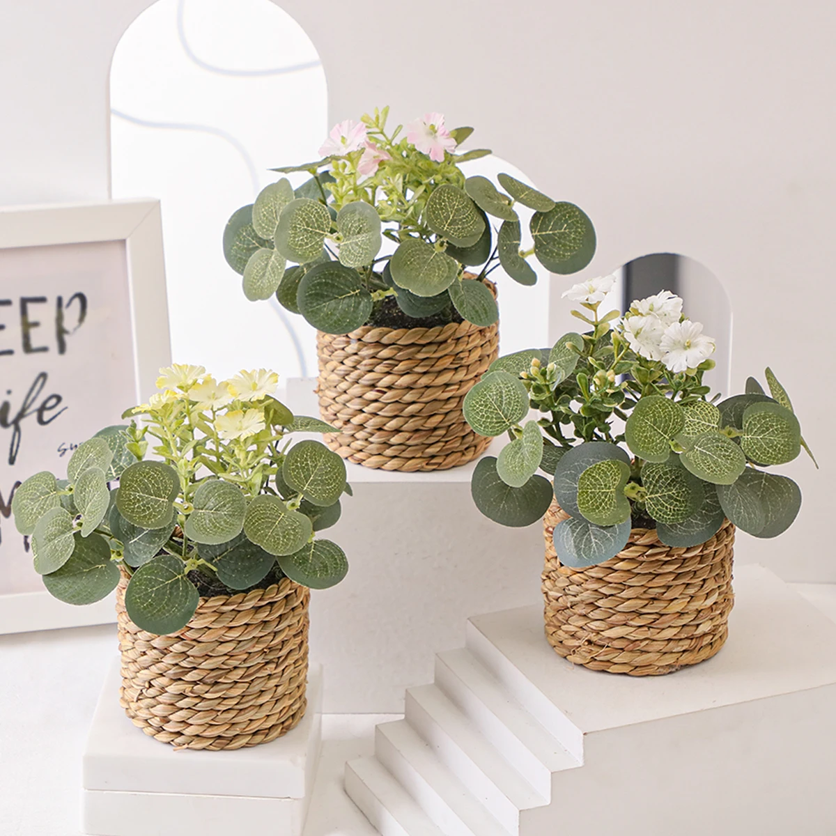 Artificial Eucalyptus Flower Potted Plant 5