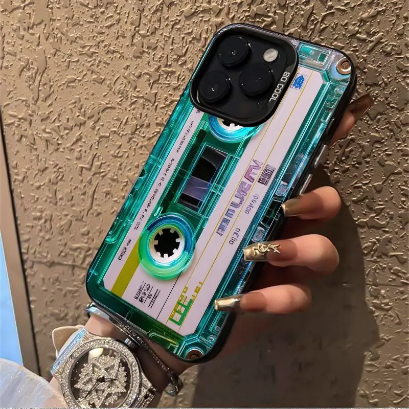 Retro Cassette Tape Design Shockproof Phone Case