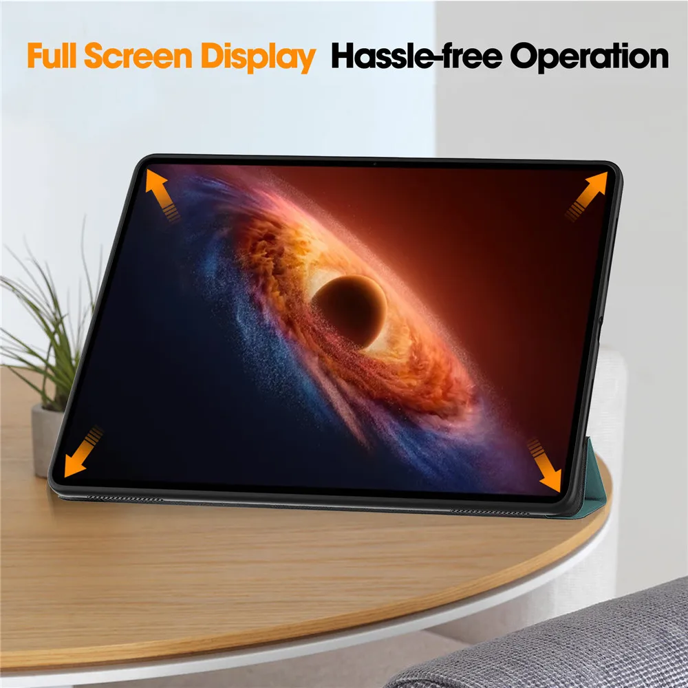 Smart Folding Stand Case with Auto Sleep for Tablets - TPU Protective Cover for 12.3 Devices