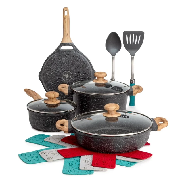 Get a Pioneer Woman Sweet Romance 30-piece nonstick cookware set