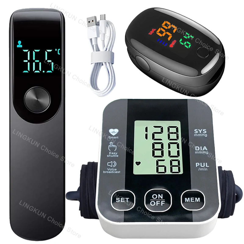 Digital Arm Blood Pressure Meter Cuff Medical Automatic Pressure Tonometer Tensiometer Heart Rate Pulse Meter BP Monitor Healthy 3