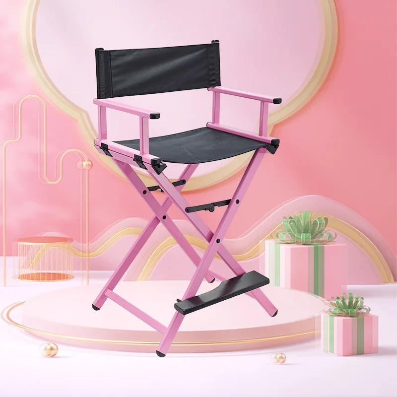 Outdoor Modern Portable All Aluminium Lounge Chair with Headrest Portable Makeup Artist/Beach Chair Bar Office Makeup folding chair