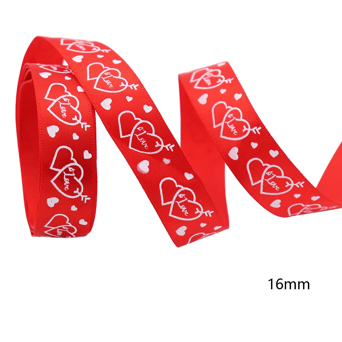 Red Ribbon for Valentines Day Decorations, Ribbons for Crafts Love