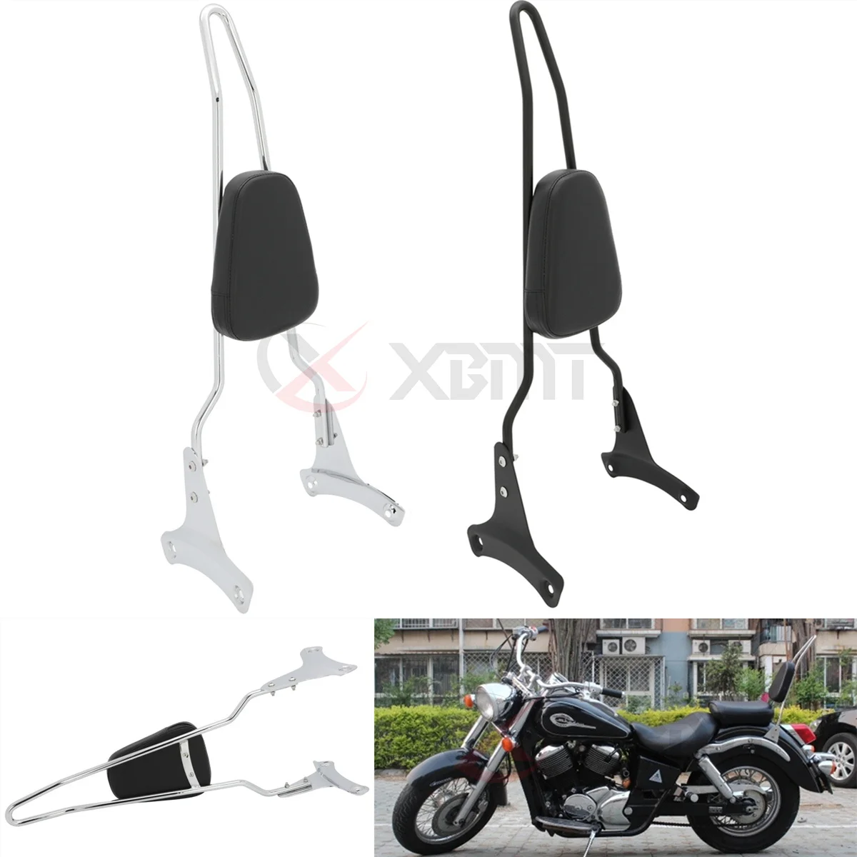 Motorcycle Passenger Backrest Sissy Bar For Honda Shadow Ace 400 750