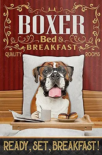 

Funny Tin Sign Boxer Dog Signs Wall Poster Wall Plaque Decor Panel Retro Vintage Mural home decor poster