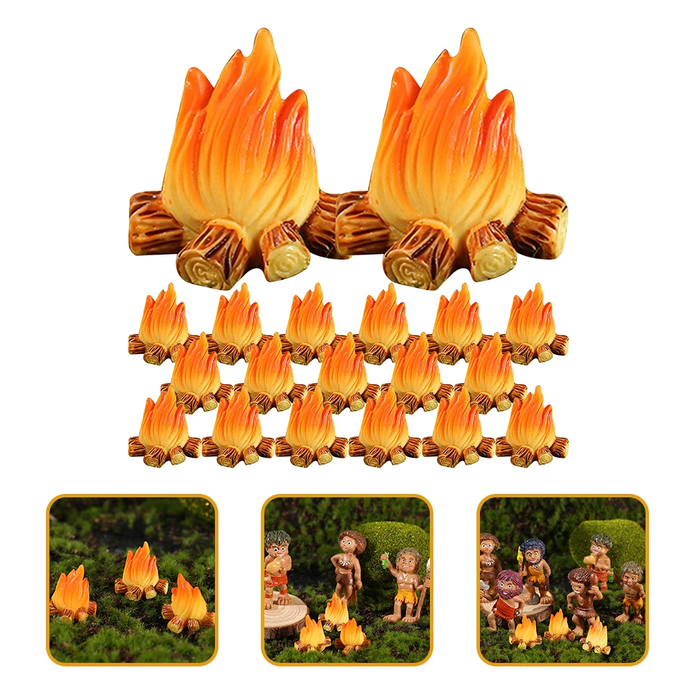 

Campfire Model Fire Landscaping Props Miniature Decoration Fake Fire Campfire Ornament Miniature Model For Doll House