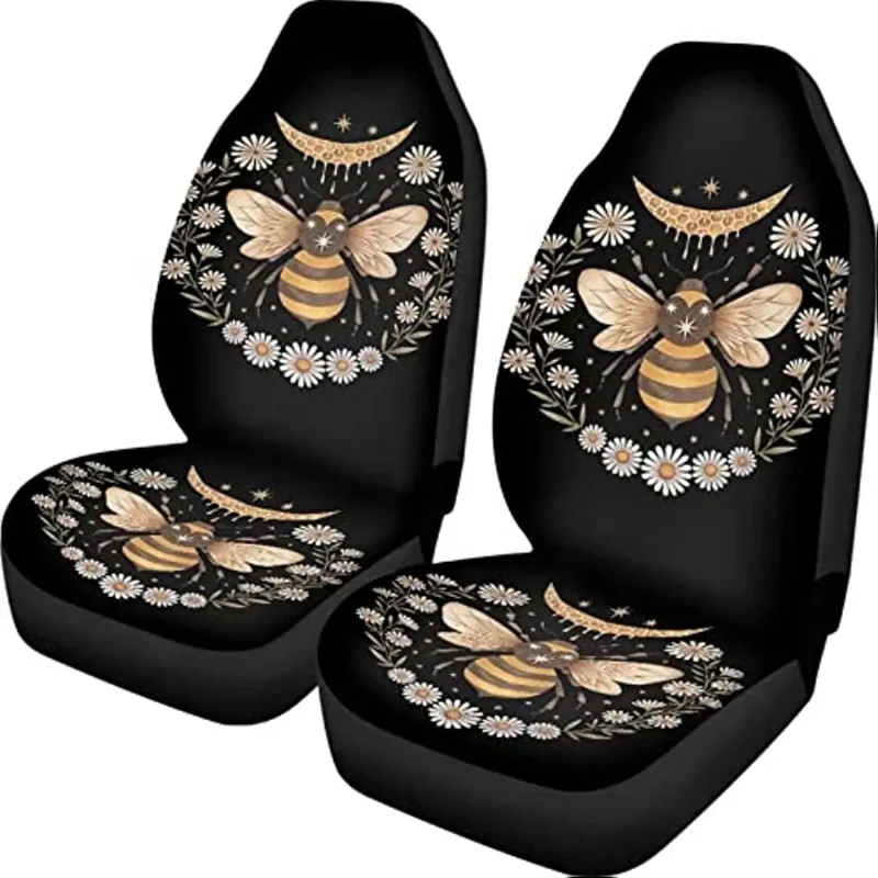 

Bee Seat Women Gothic Moon Star Car Accessories Universal Fit Front Seats Covers Bucket Protection for