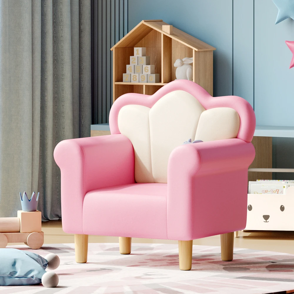 Upholstered Children's Sofa, Children's  Armchair, Petal-shaped Toddler Sofa Chair, Suitable for Playroom, Children's Bedroom 2