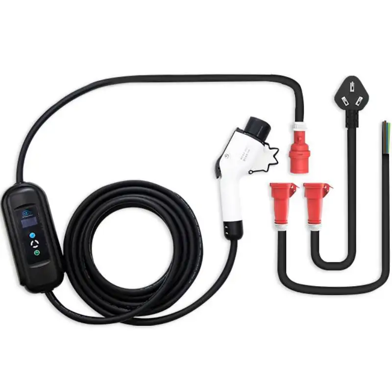 Caricabatterie Ev 16A 5M Cavo Controller Regolabile Wallbox Type2 Pistola Di Ricarica Portatile Ev Per Auto Elettrica