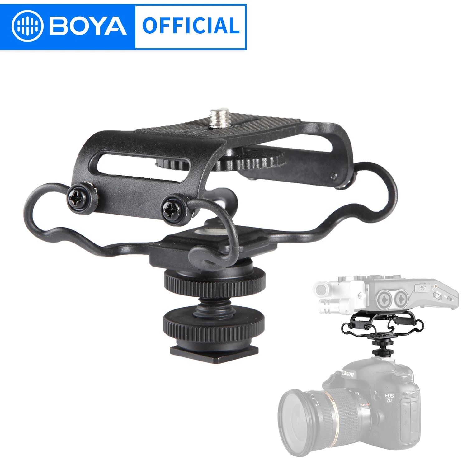 Boya By-C10 Microfono Shock Mount Per Zoom H4N/H5/H6 Per Sony Ta(Dr-40 Dr-05 Registratori Microfone Shock