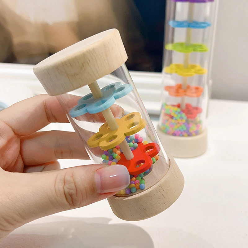 Montessori Rain Sound Tube Baby Toy for Kids Sensory Developmental Rhythm Shaker Rainmaker Cylinder Immersive Musical Toys 4