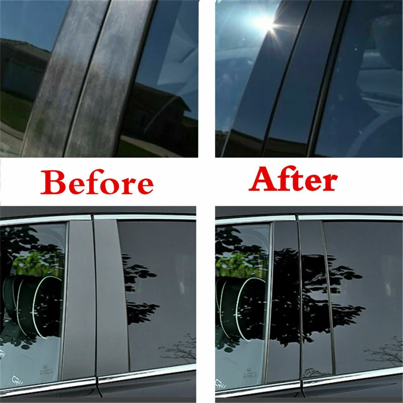 

New 8pcs/Set Car Door Window Pillar Post Covers Trim Sticker Accessories For KIA Forte K2 2017 Sedan
