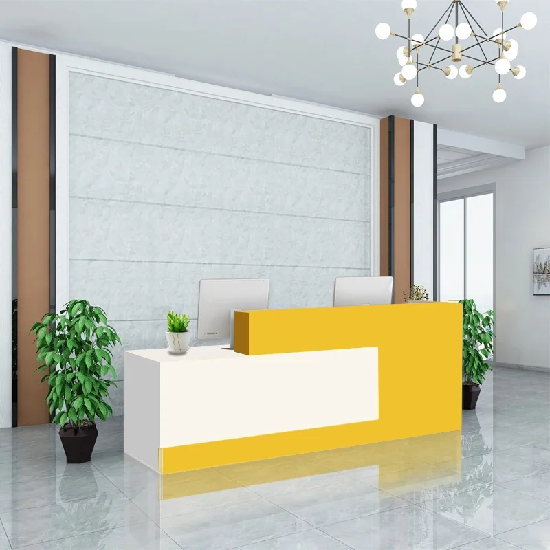Salon Reception Desk Aesthetic Counter Long Black Cash Cabinet Center Decor Home Bar Furniture Glass Pulpito Professional Front
