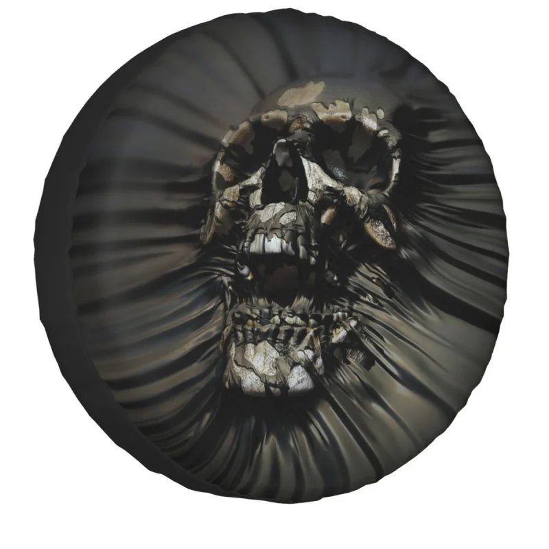 

Horror Skull Wrap Spare Wheel Tire Cover Case Bag Pouch for Jeep Hummer Gothic Death Skeleton Waterproof Vehicle Accessories