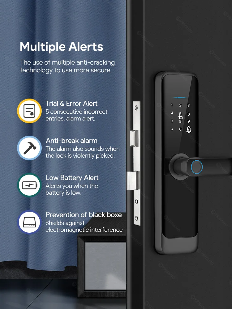 fechadura eletronico digital Ttlock APP Fingerprint unlocking Bluetooth Waterpro