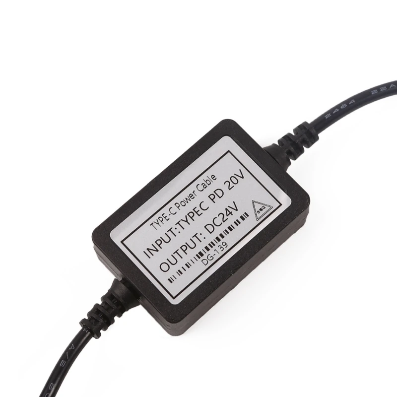 USB TypeC 20V DC24V 5.5x2.1mm 전원 케이블 24V 카메라 및 스피커 용 24V 출력 12V 15V 20V Led 조명 전원 공급 장치