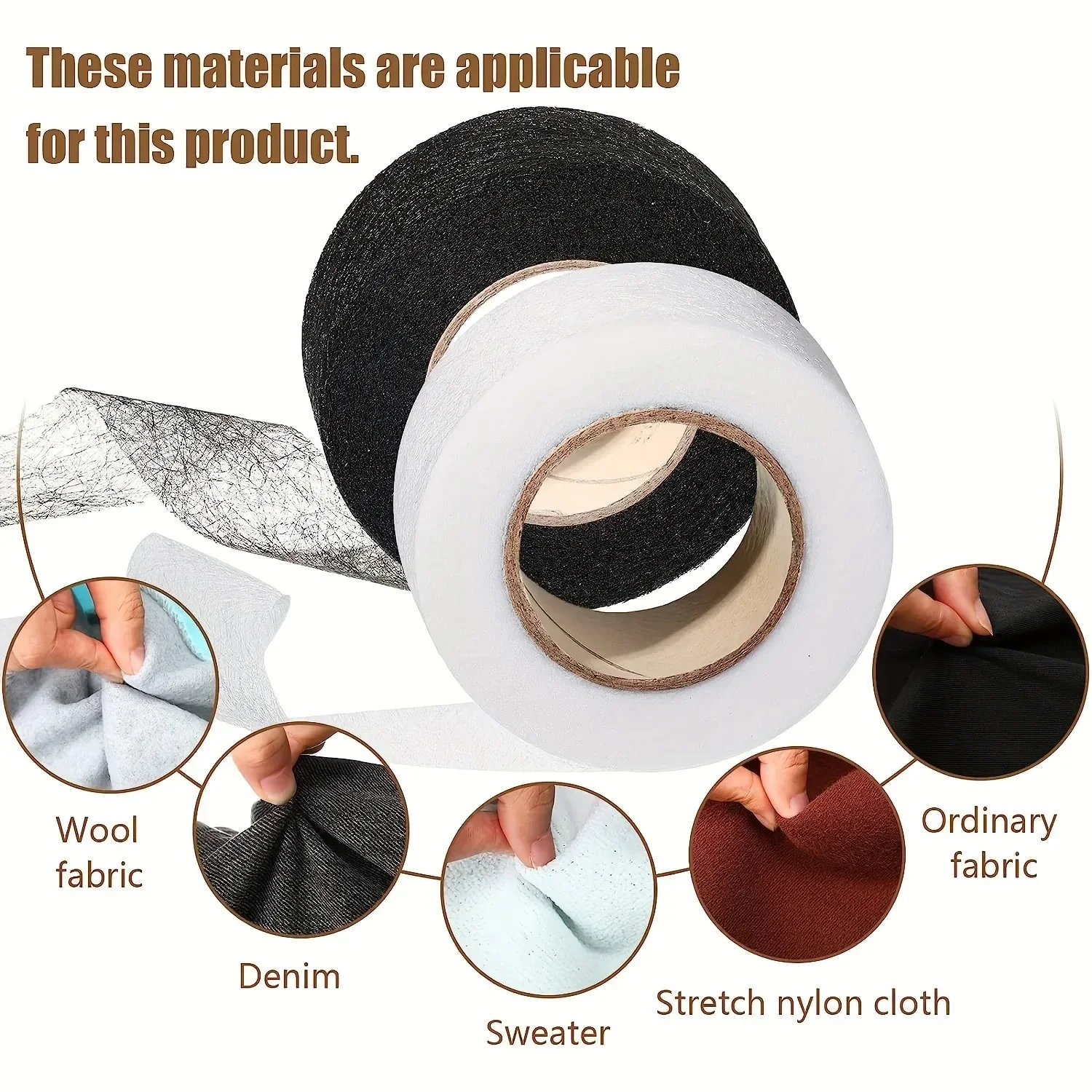 Double Sided Tape Auto Adhesive Velcros Strap Repair Pants Fasteners Corners Shortened Sewing Diy Iron Hem Tape Cable Organizer