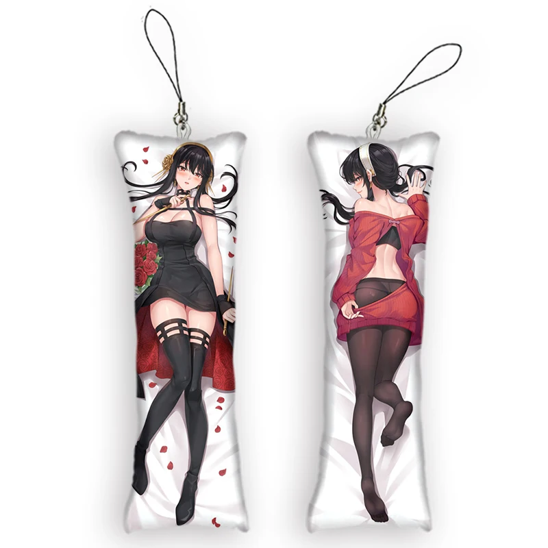 

Spy X Family Keychain Yor Forger Cosplay Anime Pendants Double-sided Print Small Pillow Key Chain Hanging Ornament Kawaii Gifts