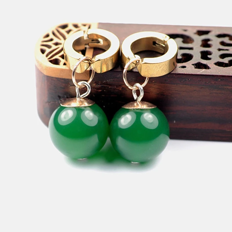 Stud Earrings Pearl Earrings Chain Ear Clips 1Pc Anime Ball Dragon Stud Earrings Round Pearls Goku Ear Clip for Anime Fan Men Women