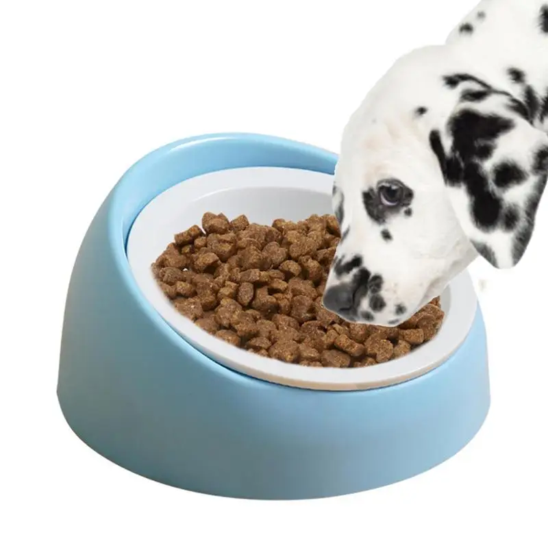 

Cat Dog Bowl 15 Degrees Raised Non Slip Puppy Base Cat Food Drinking Water Feeder Tilt Safeguard Neck Pet Bowl