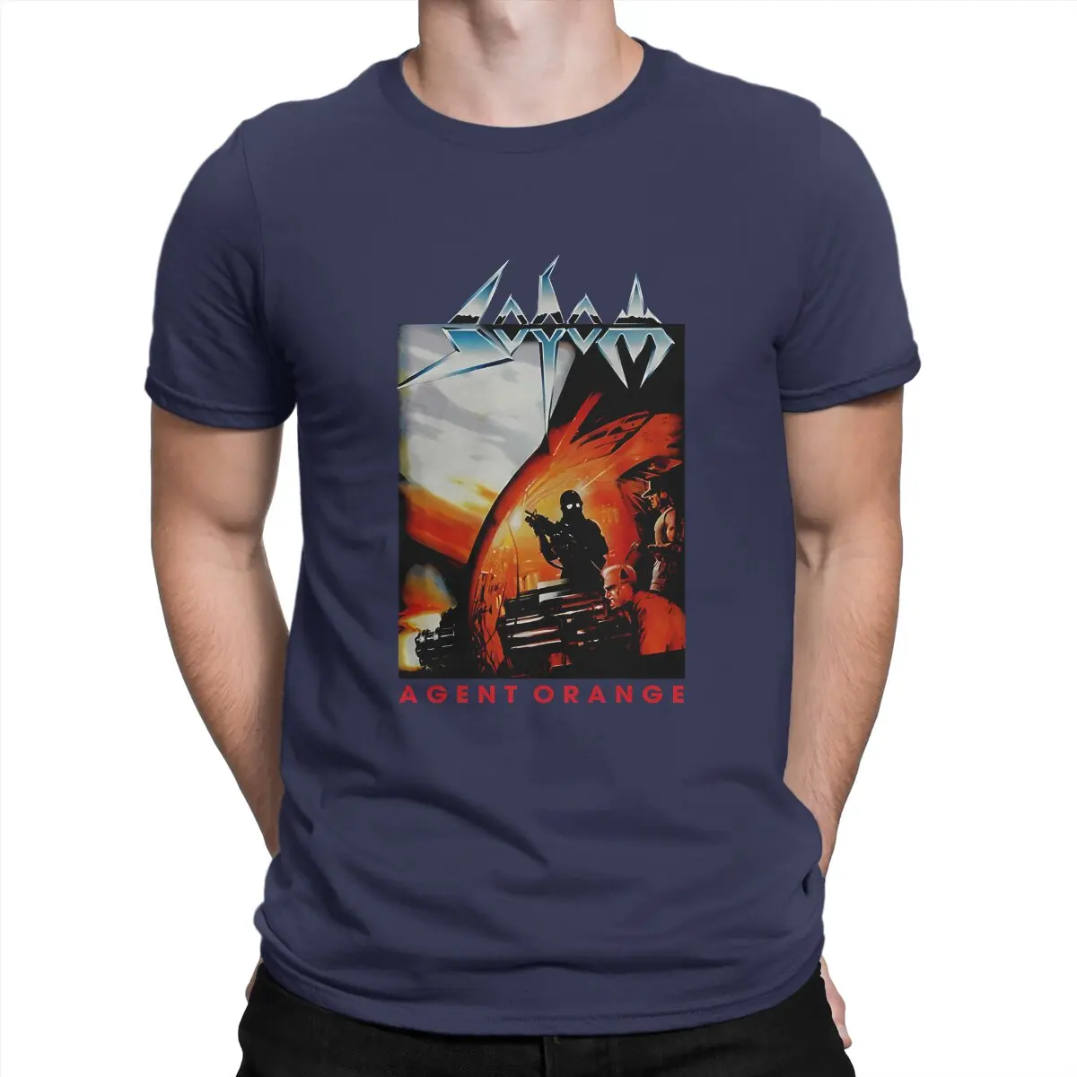 thumbnail image 1 of Camiseta de hombre Sodom, banda Agente Naranja, camiseta de moda, Harajuku, ropa urbana, hipster, 1 of 7