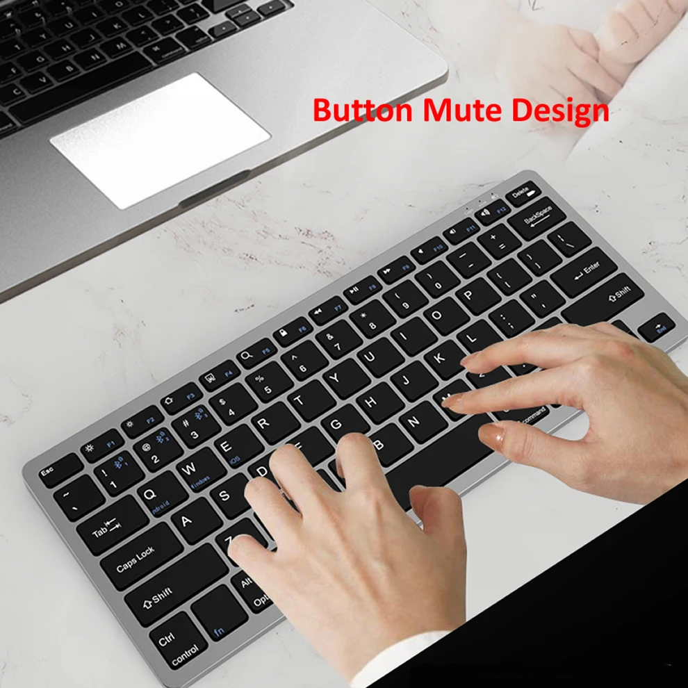 teclado sem fio recarregável da tevê esperta da tabuleta do telefone de macbook do ipad para teclado de bluetooth do
