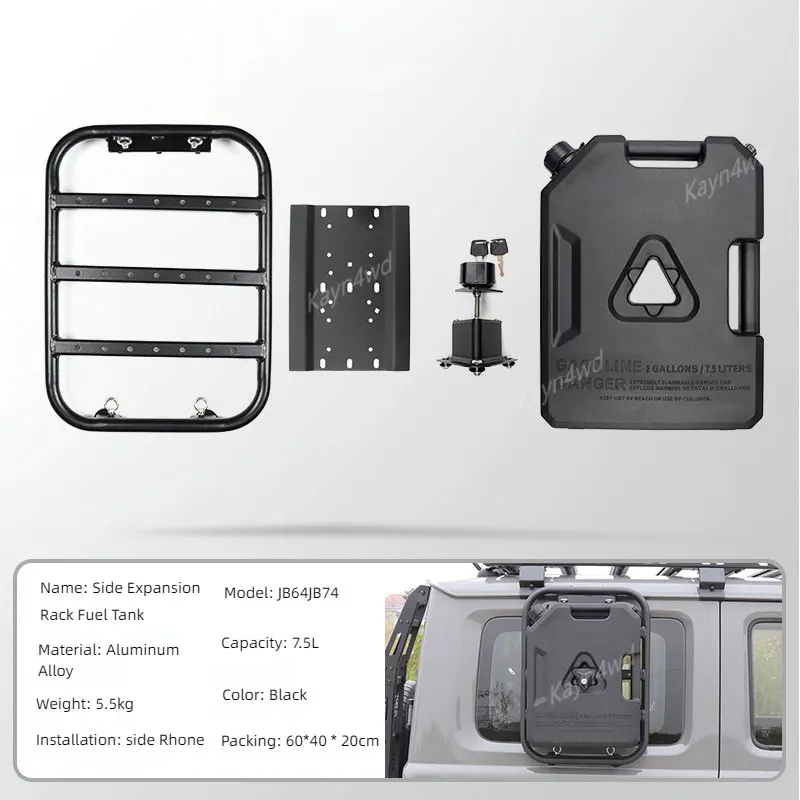 Off Road 4x4 Accessories Side Window Expansion Ladder Rack Fuel
