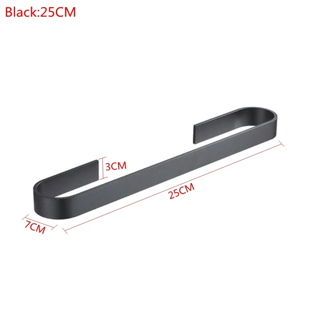 Space Aluminum Alloy Towel Holder Wall Mounted Towel Holder Towel Storage Shelf 5