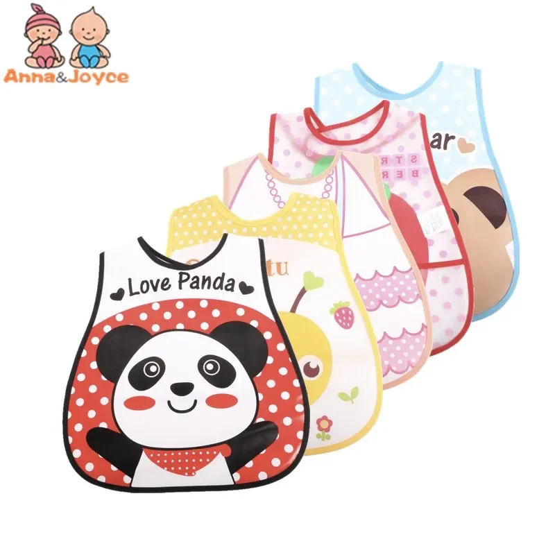 

Hot Sale 10pcs/Lot Fashion Cartoon Baby Soft Bibs Waterproof Burp Cloths for Children Self Feeding Care