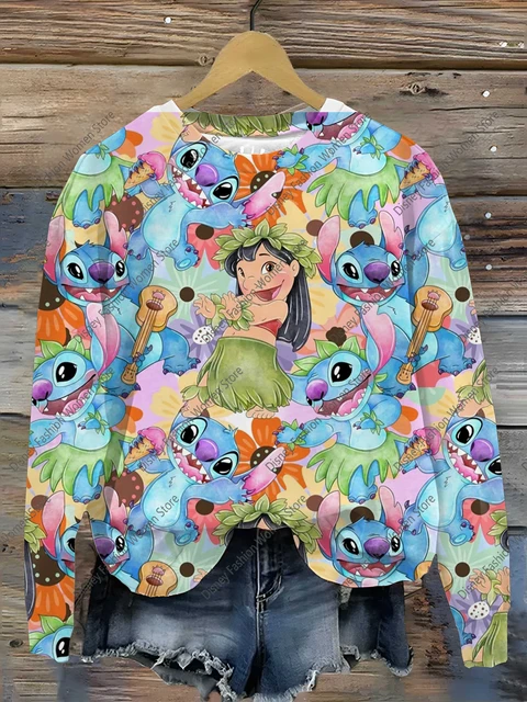 Disney Stitch Christmas Sweatshirt Stitch Vetement Femme Anime Hoodie  Winter Clothes Women Clothes for Women - AliExpress