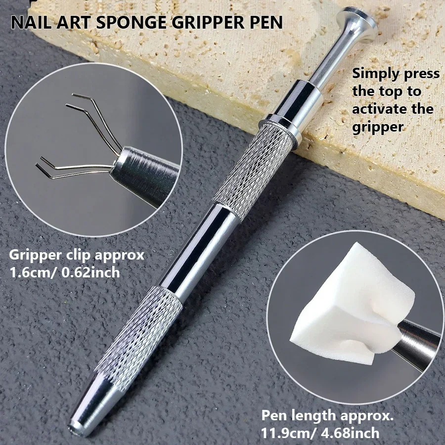 Nail Art Sponge 50Pcs Nail Art Sponge DIY Gradient and Sponge Grabber Nail Brush Art Tools Accessories