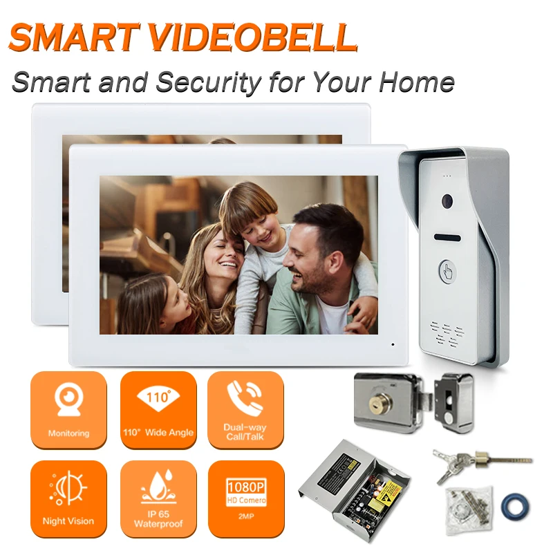 

Oem 10 Inch Intercom System Ip Camera Smart Lock Tuya Wireless External Have Retro Illumination Night Color Night Vision