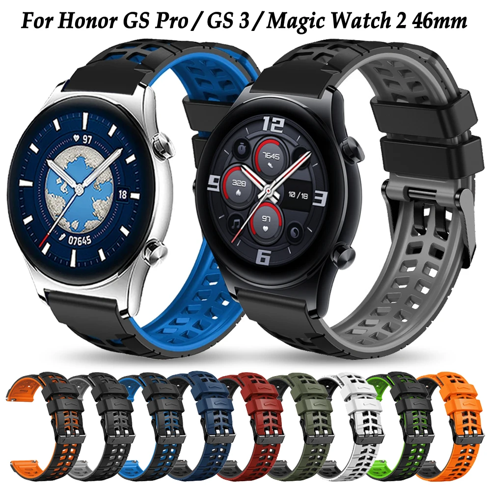 Cinturini Per Honor Watch Gs 3 / Gs Pro Cinturini In Silicone Per Honor Magic Watch 2 Braccialetti Da 46Mm Braccialetti Cinturini Magicwatch 22Mm
