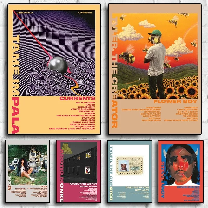 Music-Album-Poster-Aesthetic-Flower-Boy-Tyler-Arctic-Monkey-Tame-Impala ...