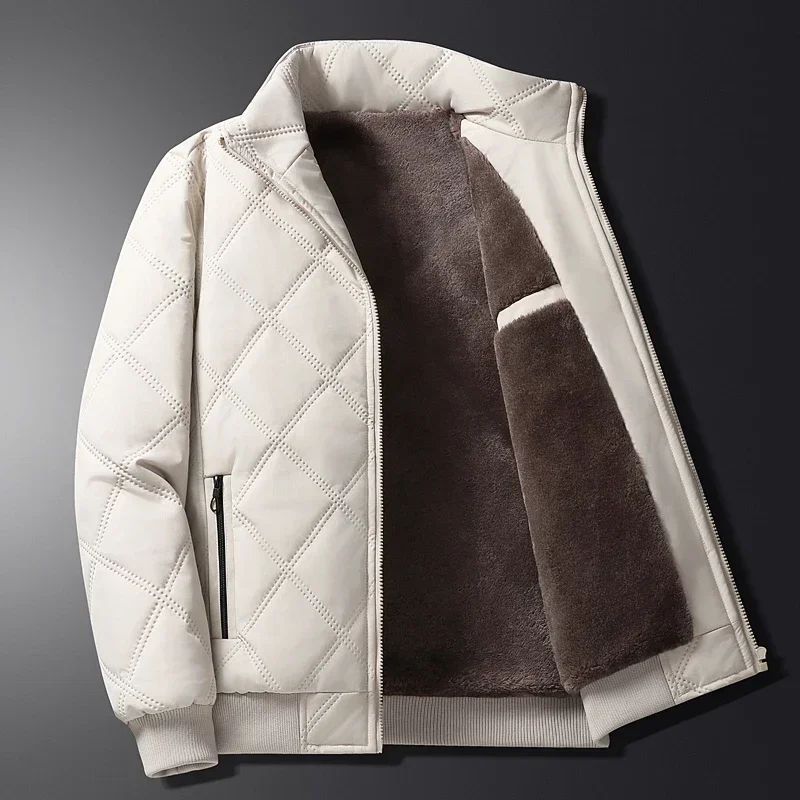 Down Jacket Puffer Jacket Parka Coat Parkas Coat Puffer Jacket Men Thick Warm Winter Jackets Solid Color Parkas Man Cotton Padded Outwear Coats Casual Stand Men's Clothing Top